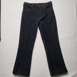 Vintage Wrangler Polyester Pants Dark Blue 38x29 mens "W" on rear pockets